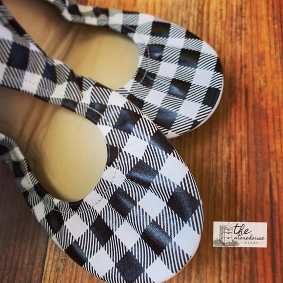 Storehouse Flats White and Black Plaid - Picture 4 of 5